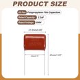 thumbnail image 2 of Uxcell 20 Pcs Metallized Polypropylene Film Capacitors, CBB22 250V 225J 2.2UF Capacitors Assortment Kit for Electronics Appliances and Energy Saving Lamps, Red, 2 of 6