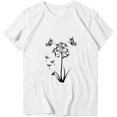 thumbnail image 3 of Aayomet Womens Shirts Women's Casual Basic Short Sleeve Loose T-Shirt Tee Tops,White L, 3 of 5