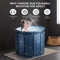 thumbnail image 4 of SHIBAILI 27" Portable Foldable Bathtub for Adults-Camping & Home Use, Heat Preservation,Moon, 4 of 10