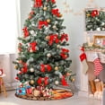 thumbnail image 6 of Autumn Harvest Pumpkin Christmas Tree Mats Waterproof Tree Skirt, Fall Scenery Xmas Tree Stand Tray Mat Floor Protector Pad for Holiday Party Decoration, 28.3", 6 of 6
