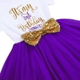 thumbnail image 5 of IBTOM CASTLE Baby Girls 1st 2nd Birthday Outfit Mouse Polka Dots Tutu Princess Dress with Sequin Headband Clothes Set for Cake Smash Photo Shoot 2 Years Purple - It's My Birthday, 5 of 8