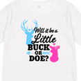 thumbnail image 4 of Inktastic Gender Reveal Will it be a Little Buck or Doe? Girls Long Sleeve Toddler T-Shirt, 4 of 5