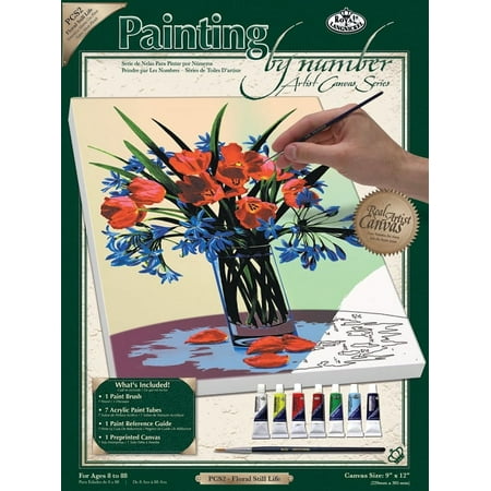 UPC: 0090672140166 | Floral Still Life – Paint By Number Kit Artist Canvas Series 9 X12