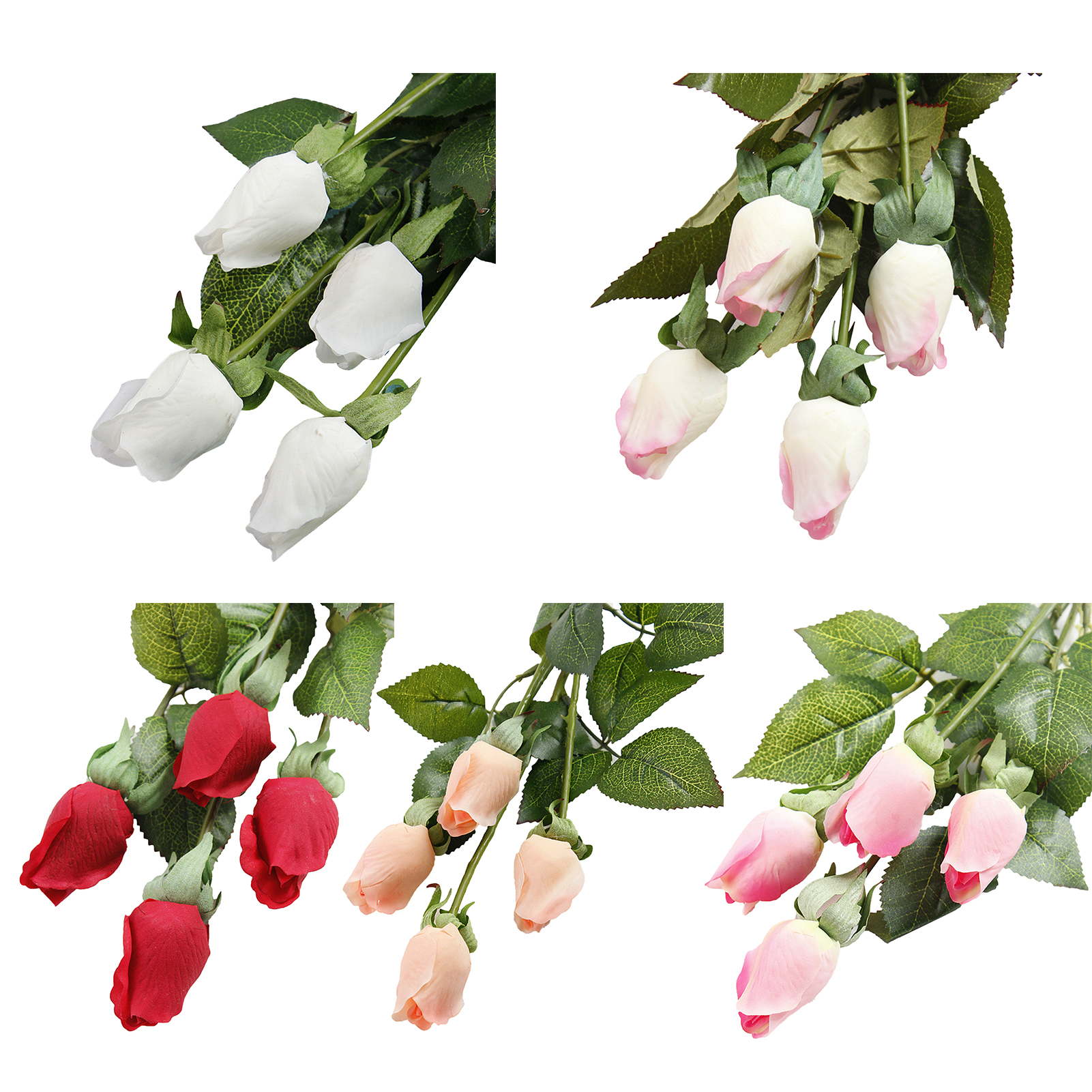 Dream Lifestyle Artificial Flowers Silk Rose Flowers with Stem Faux