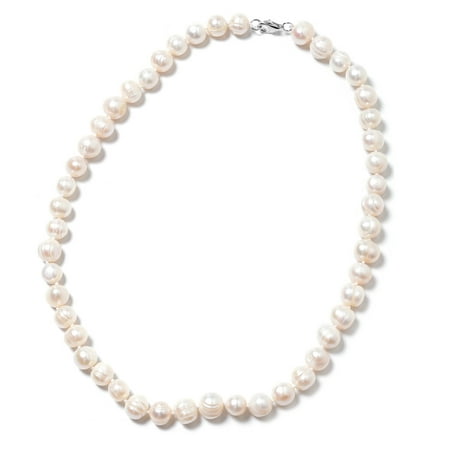 Freshwater Pearl Necklace 925 Sterling Silver Unique Costume Promise Stylish Elegant Fashion Jewelry for