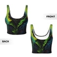 thumbnail image 3 of Sikiie Realistic Style Wolf Warrior Print Strappy Sports Bra for Women Padded Push Up Sports Bra Athletic Running Sports Bra Workout Bra Yoga Bra, 3 of 5