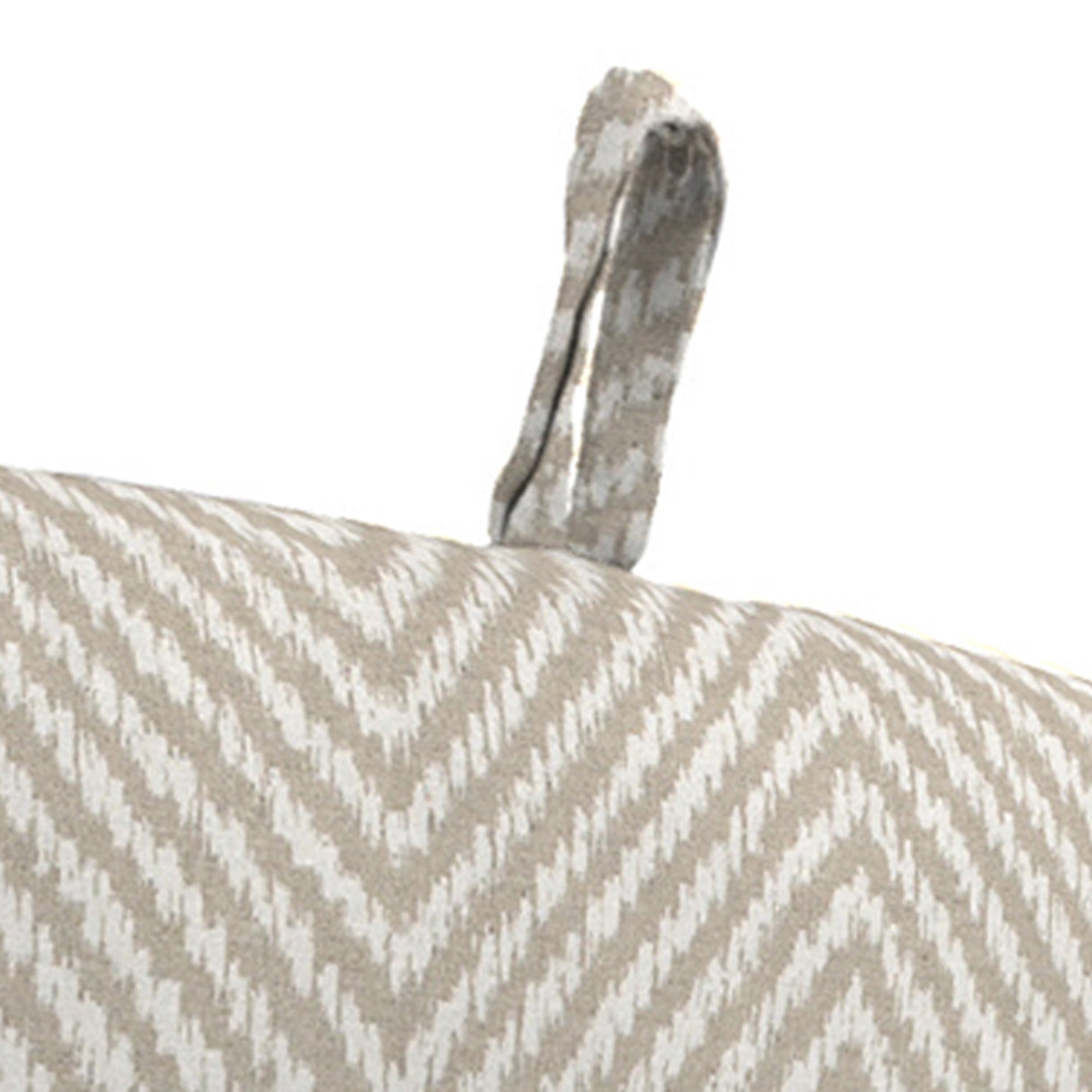 Jordan Manufacturing 44" x 22" Encore Birch Taupe Diamond Rectangular Outdoor Chair Cushion with Ties and Hanger Loop (2 Pack)
