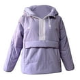 thumbnail image 3 of Drses Women's Crew Neck Pullover Puffer Jacket - Long Sleeve with Half Zip and Hood, 3 of 6
