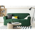 thumbnail image 4 of Zenna Home Simply Fit 4-Piece Steps Stretch Sofa Slipcover, Spruce, 4 of 6