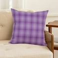 thumbnail image 6 of Btomtd 17.7x17.7 in Thickened Linen Plaid Pillow Cover Woven Fabric Decorative Pillowcase Cushion Cover for Living Room Colorful Pillow Case Home Decor, Purple, 6 of 6