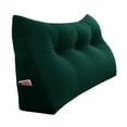 thumbnail image 2 of WOWMAX Large Bolster Triangular Positioning Support Reading Backrest Wedge Pillow Headboard for Day Bed Bunk Bed RV/Trailer with Removable Cover 39 Inches Velveteen Green, 2 of 6