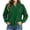 AA01-Green-Sweatshirt, variant on Quarter Button Henley Sweatshirts for Women Casual Stand Collar Long Raglan Sleeve Tops Trendy Solid Color Daily Pullover L