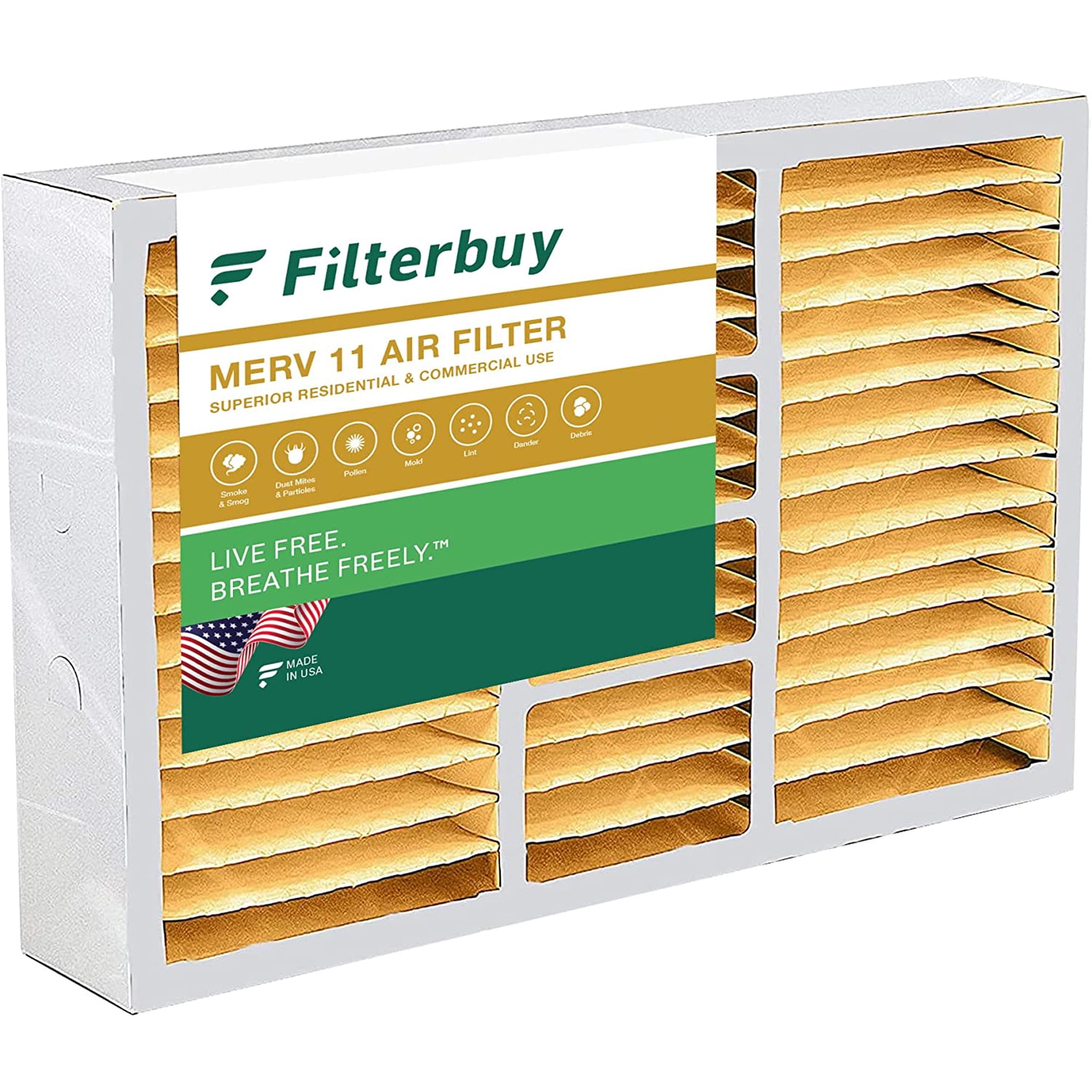 Filterbuy 16x25x5 MERV 11 Pleated HVAC AC Furnace Air Filters for  Honeywell, Lennox, Carrier, Air Kontrol, Bryant, Day u0026 Night, and Payne  (1-Pack) | Walmart Canada