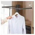 Pull Down Closet Rod Wardrobe Lift Wide Adjustable 2047inch Aluminium