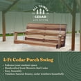 thumbnail image 2 of All Things Cedar PS48 Natural Handcrafted Western Red Cedar 4-Foot Porch Swing, 2 of 7
