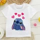 thumbnail image 3 of Camiseta de algodón para niños, camiseta de dibujos animados de Disney Lilo Stitch, camiseta de manga linda de Stitch, camiseta gráfica Y2k, camisetas para niñas y niños, 3 of 5
