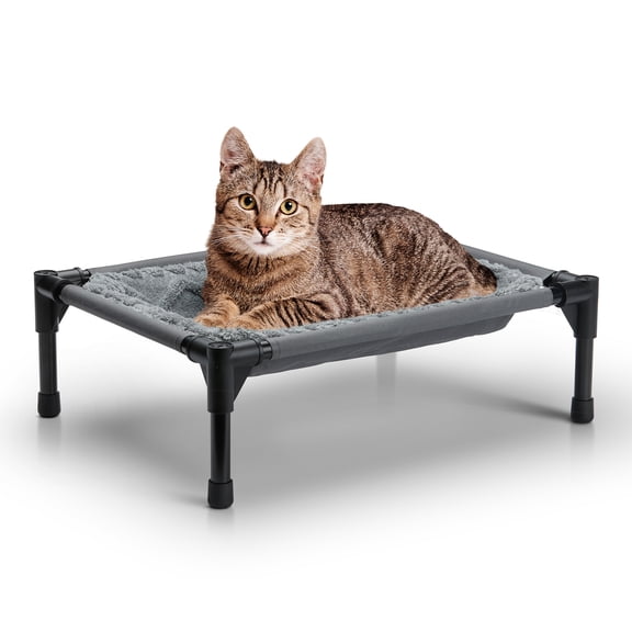 K&H Pet Products Pet Hammock Elevated Cot Indoor Cat Bed Gray 22 X 17 X 7 Inches