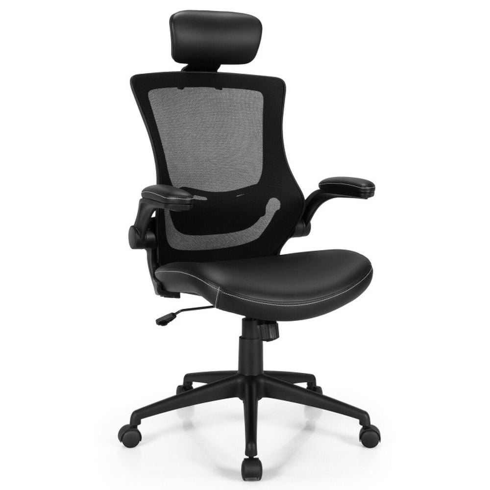 Demi Bonn High-Back Executive Office Chair with Adjustable Lumbar Support and Headrest for Home, Bedroom, Study, Black