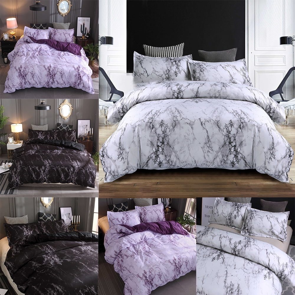 Queen King Duvet Cover Set 3 Pieces Mable Soft Lightweight Down Duvet