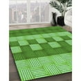 thumbnail image 3 of Ahgly Company Machine Washable Indoor Rectangle Transitional Emerald Green Area Rugs, 7' x 9', 3 of 7