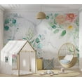 thumbnail image 5 of Floral Wallpaper Wall Mural - Flowery Marble, 5 of 5