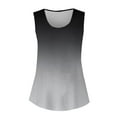 thumbnail image 2 of yunLCZ Square Neck Tank Top Women's 2025 Popular Round Neck Short Sleeved 2D Printed Casual Loose And Versatile Vest Suspender Summer Sleeveless Tops, 2 of 4