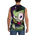 thumbnail image 4 of Invader Zim Men's Tank Top Lightweight Summer Sleeveless Tee Shirt Muscle Tank Tops Workout T-Shirts Casual Athletic Undershirts, 4 of 7