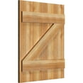 thumbnail image 2 of 21 1/2"W X 26"H Timbercraft Four 5 3/8" Boards Joined Board-N-Batten Shutters W/Z-Bar, Rough Sawn Western Red Cedar (Per Pair), 2 of 13