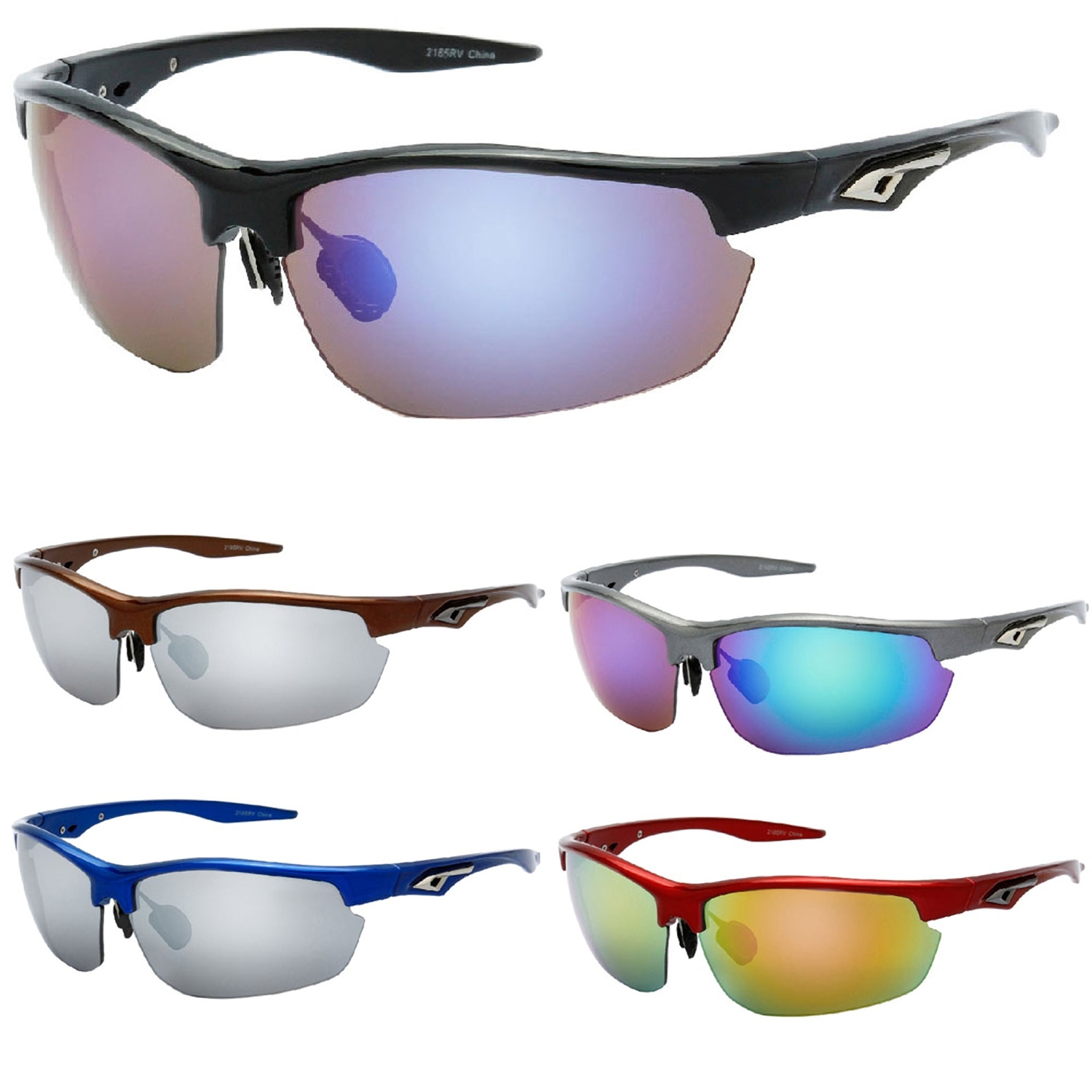 MLC Eyewear Model 85R UV400 Ultra Reflective Light Weight Sport Frame Sunglasses - image 1 of 2