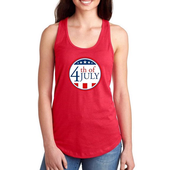 The 4Th Of July Stamp Racerback Tank Women -Image by Shutterstock, Female Medium