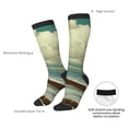 thumbnail image 4 of Goofa Serene Coastal Blue Sky Pattern Adult Stockings, Color-Block Knee High Socks, Comfortable and Breathable, Soft and Stretchable, Sports, and Decoration, 4 of 6