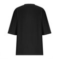 thumbnail image 4 of DeHolifer T Shirt for Women V-Neck Short Sleeve Solid Color Cute T Shirt Summer Casual Tee Tops Black S, 4 of 6