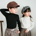 thumbnail image 6 of GYRATEDREAM Unisex Infant Baby Long Sleeve Knitted Bottom T-Shirt Toddler Boys Girls Solid Color Round Neck Casual Tee Tops for 9 Months-5 Years, 6 of 7