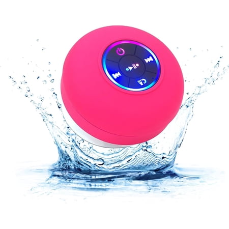 Namohouse Speaker Bluetooth Shower Speaker Waterproof Mini Bluetooth Shower Speaker with LED Light Shower Speakers Bluetooth Wireless Waterproof Shower Speaker Bluetooth Waterproof Suction