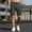Army Green, variant on WIZUTIZ Men's Multi Pocket Zipper Cargo Short Outdoor Casual Loose Fit Dungarees Shorts