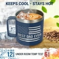 thumbnail image 4 of Christmas Birthday Gifts for Dad from Daughter Son Kids Wife - 14 oz Stainless Steel Insulated Coffee Mug with Lid - Best Dad Ever Birthday Gifts for Men Grandpa, Mens Gift Ideas for Christmas, 4 of 10