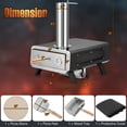 Demifill Outdoor Pizza Oven Portable Wood Pellet Pizza Stove with 12