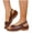 Brown, variant on Tbopshirt Wedge Sandals for Women Open Toe with Arch Support Plus Size Solid Color Comfortable Dressy Summer Beach Vacation