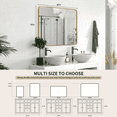 thumbnail image 4 of PAIHOME Gold Metal Framed Bathroom Mirror for Wall, 30" x 40" Vanity Mirror for Modern Decorative, 4 of 7
