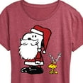 thumbnail image 3 of Peanuts - Christmas - Santa Snoopy - Women's Short Sleeve Graphic T-Shirt, 3 of 5