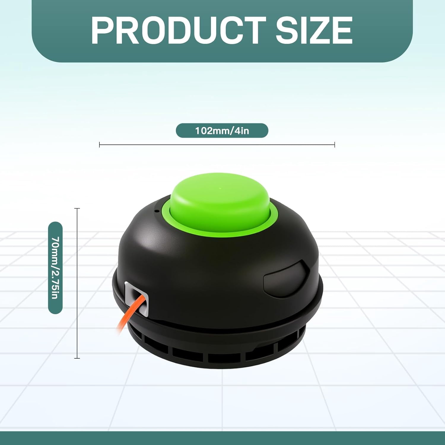 OWNTIDE AH1300 Trimmer Head for EGO Power+ 15" String Trimmers ST1500/F/S/SF/XY, Replacement Bump Head w/ Pre-Wound 0.095" Line