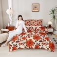 thumbnail image 4 of Feelyou Wheat Red Flower Bedding Comforter Set for Adult, Retro French Floral Twin Comforter Sets, Countryside Theme Reversible Bedding Set, Lightweight Room Decor, 2-Piece, 4 of 8