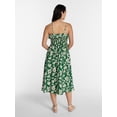 thumbnail image 3 of Time and Tru Women's Sleeveless Smocked Midi Dress, Sizes XS-XXXL, 3 of 5