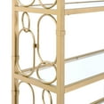 thumbnail image 4 of Acme Furniture Milavera Bookshelf, Clear Glass & Gold, 4 of 5