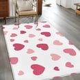 thumbnail image 2 of Pink Love Area Rugs 3'x5', Washable Small Throw Rugs for Living Room Bedroom, Valentine's Day Watercolor Heart Romantic Indoor Outdoor Rug Non-Slip Low Pile Carpet Runner Reversible Floor Mats, 2 of 8
