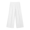 thumbnail image 5 of Lenpel Wide Leg Capri Pants for Women High Waist Baggy Cropped Trousers Comfy Flowy Casual Workout Yoga Capris, 5 of 5