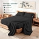 thumbnail image 5 of Juego de Sábanas de Bambú Dreamlab, Ropa de Cama Ultra Suave, Fresca, Hipoalergénica, Ecológica, Sábanas Queen de Bambú, Color Negro, 5 of 9