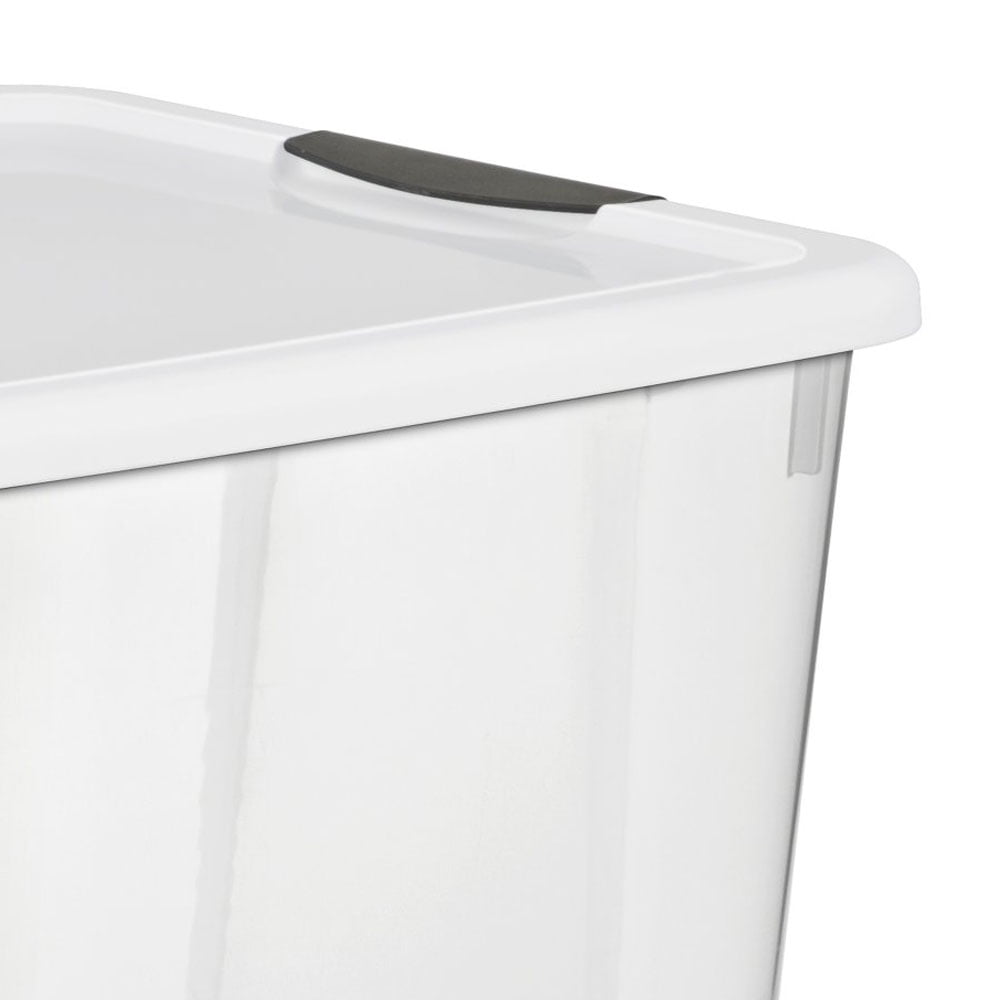 Sterilite Large 70 Qt Clear Base Ultra Latch Storage Container Box Tote 4 Pack