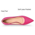 thumbnail image 3 of Bocca Women's 2inch Pumps Hot Pink Pointed Toe Dress Shoes Kitten Heel 7.5M, 3 of 7