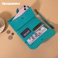 thumbnail image 5 of Montana West Wallet for Women Leather Wristlet Trifold Money Organizer with Coin Purse, Turquoise, 5 of 7